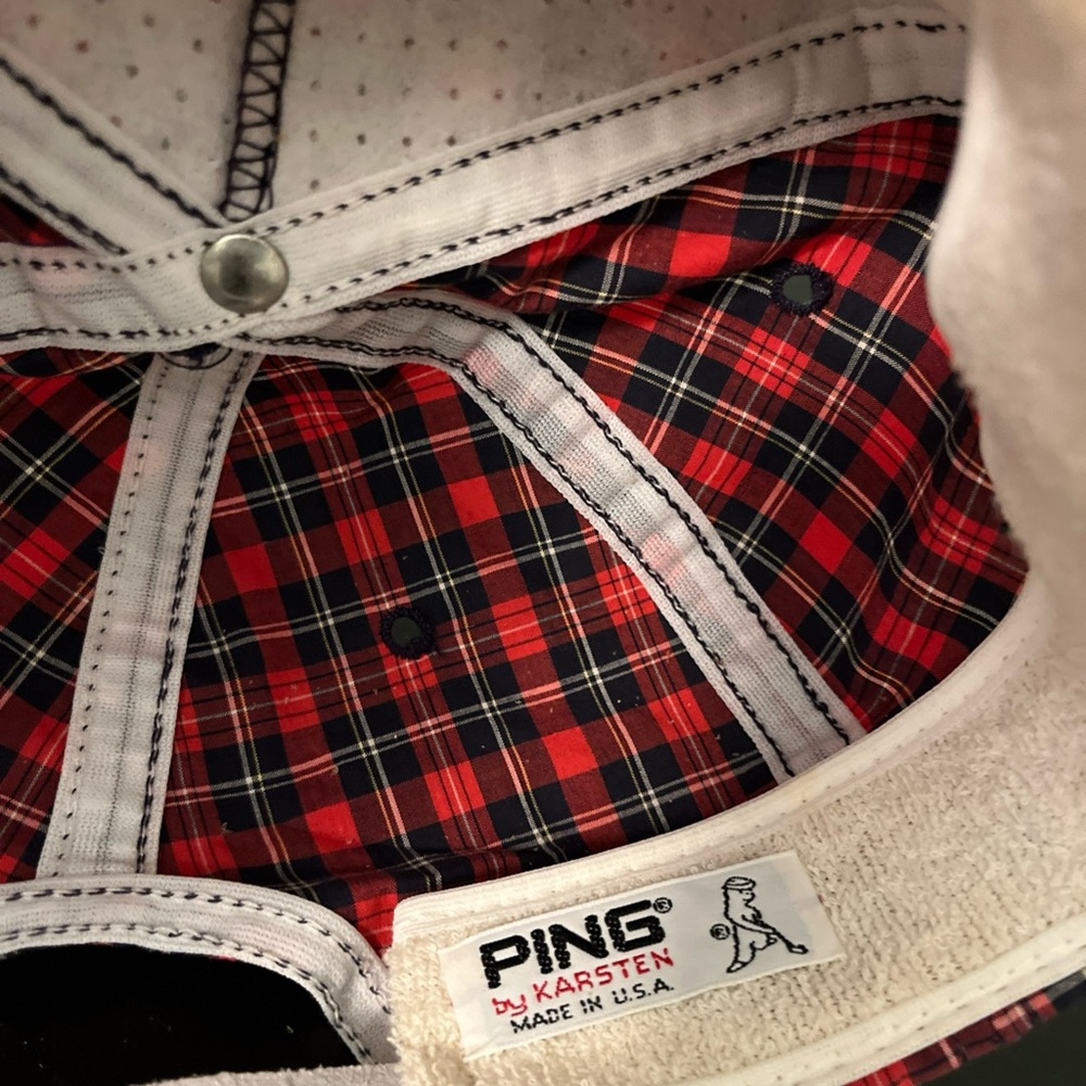 PING Checkered Red and Blue Cap vintage made in USA - Picture 6 of 6